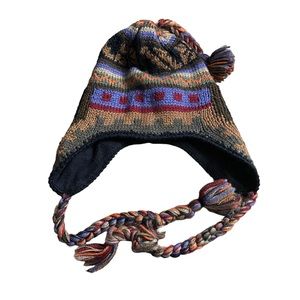 Moon Shadow Women's Patterned Wool Knit Earflap Beanie